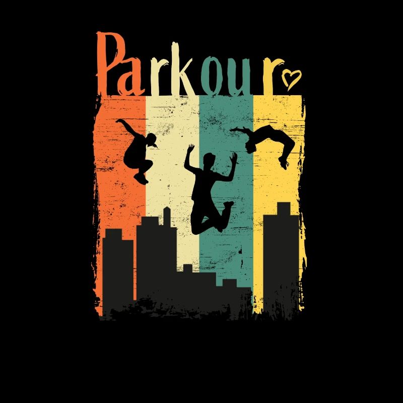 Parkour avec parkour runner dans un style rétro
