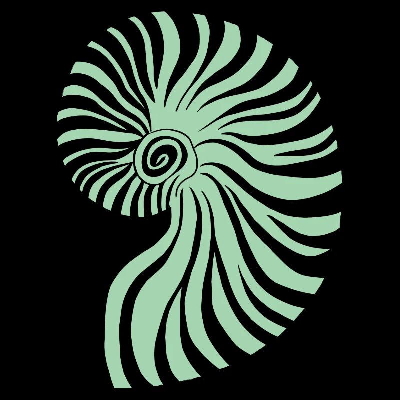 Ammonite vert pastel