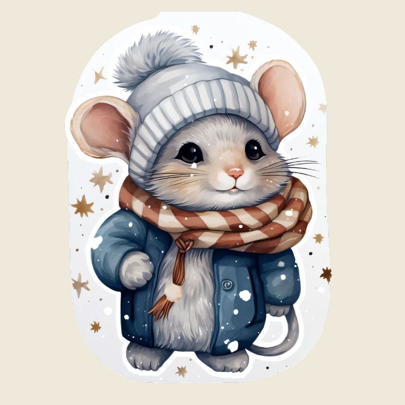 Cute Winter Mouse