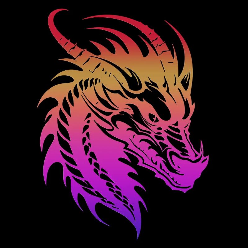Fantasy Drache Anime Drachenkopf Mythisches Reptil