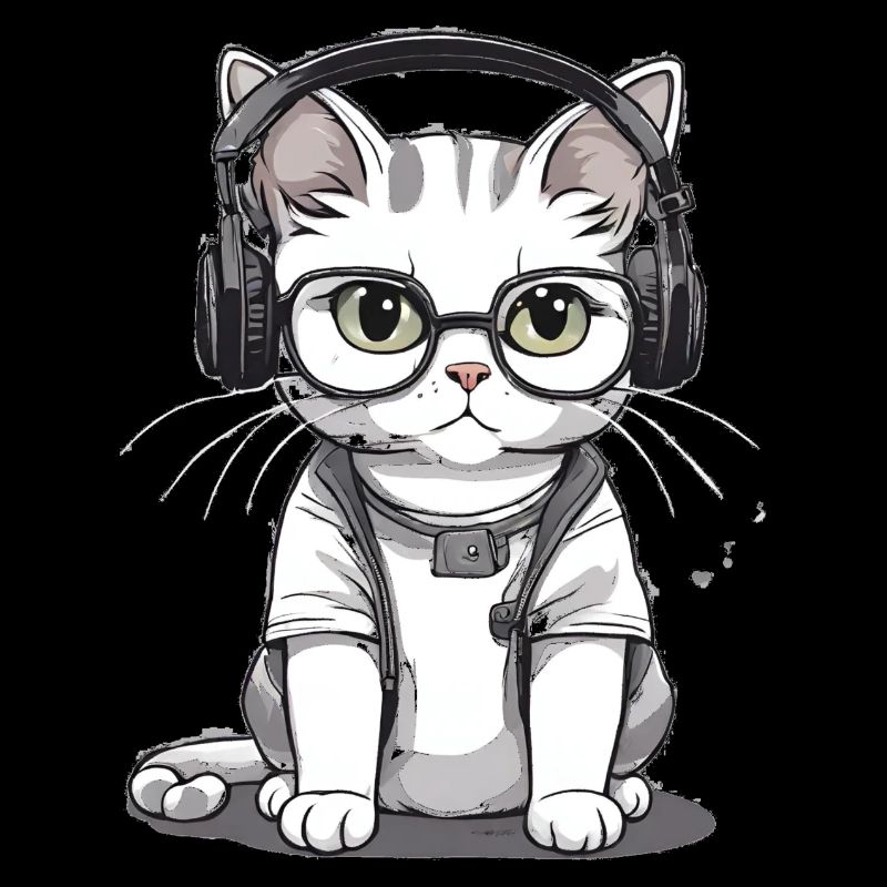 Chat à lunettes