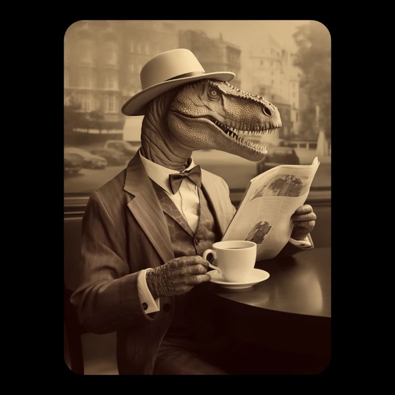 Robert reads the newspaper at breakfast