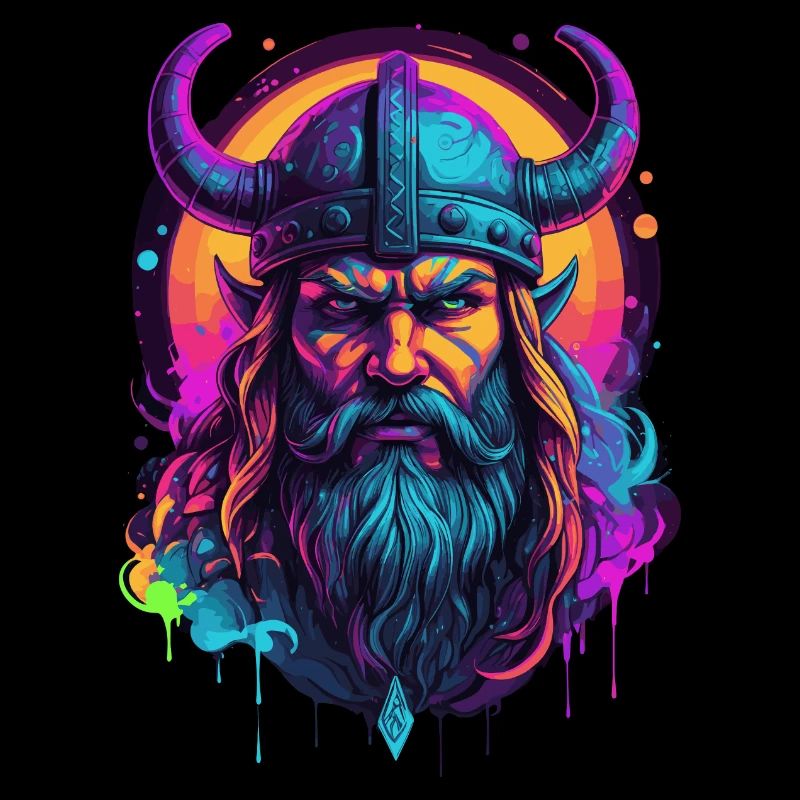 Farbenfroher Wikinger