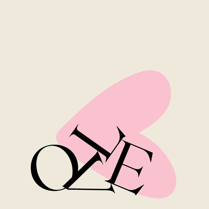 Abstrakte Herztypografie NE