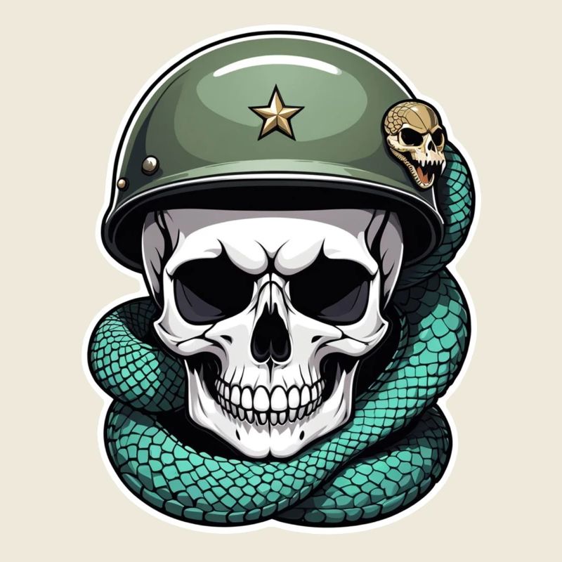 serpent squelette et tatouage