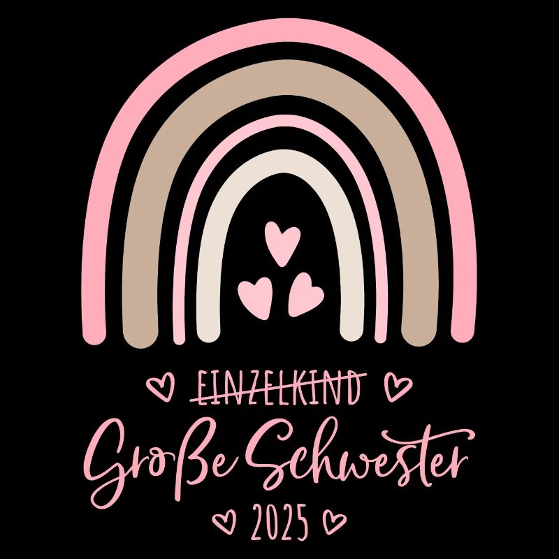 Boho Regenbogen Einzelkind Große Schwester 2025