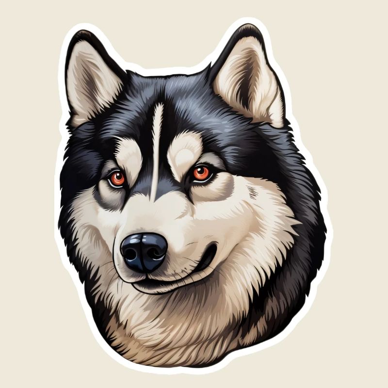 Siberian Husky Head