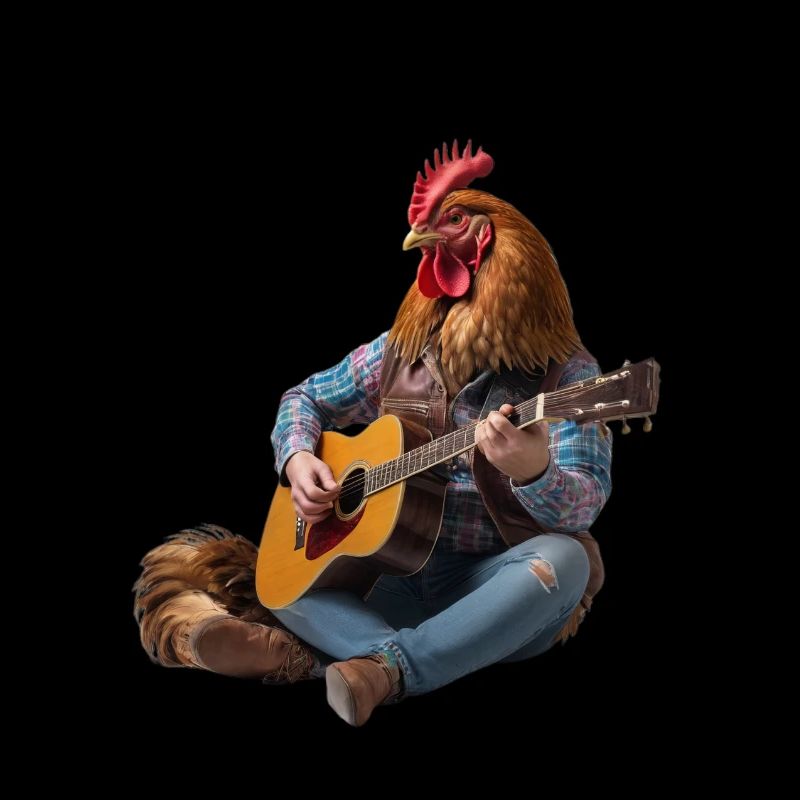 coq poule guitare