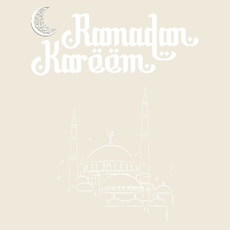 Ramadan Mubarak White Mosque