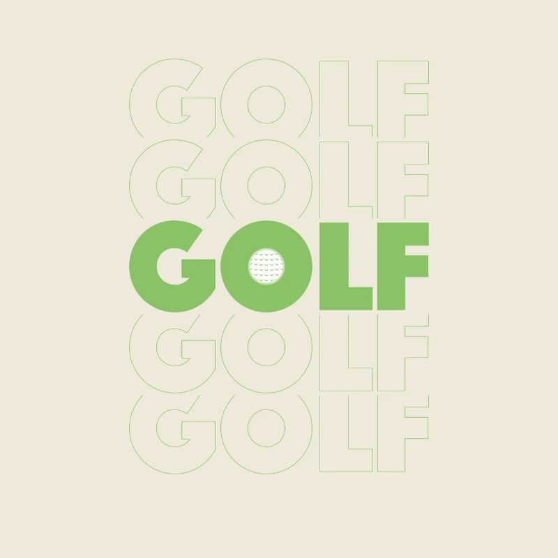 Design GOLF épuré pour golfeur ou golfeuse