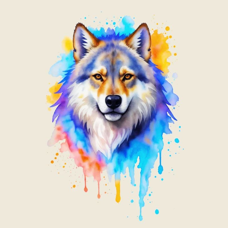 Wolf Aquarell