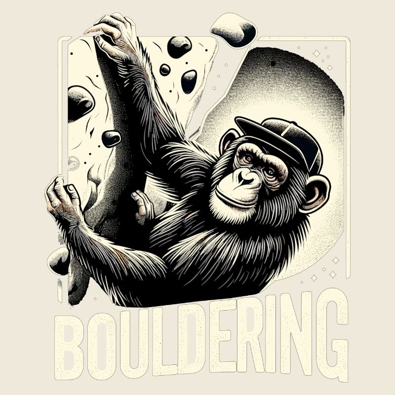 Bouldern Schimpanse Klettern Geschenk