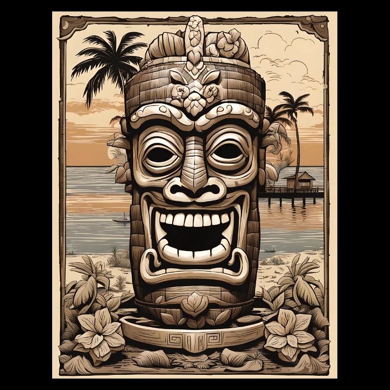 Tiki Maske Retro