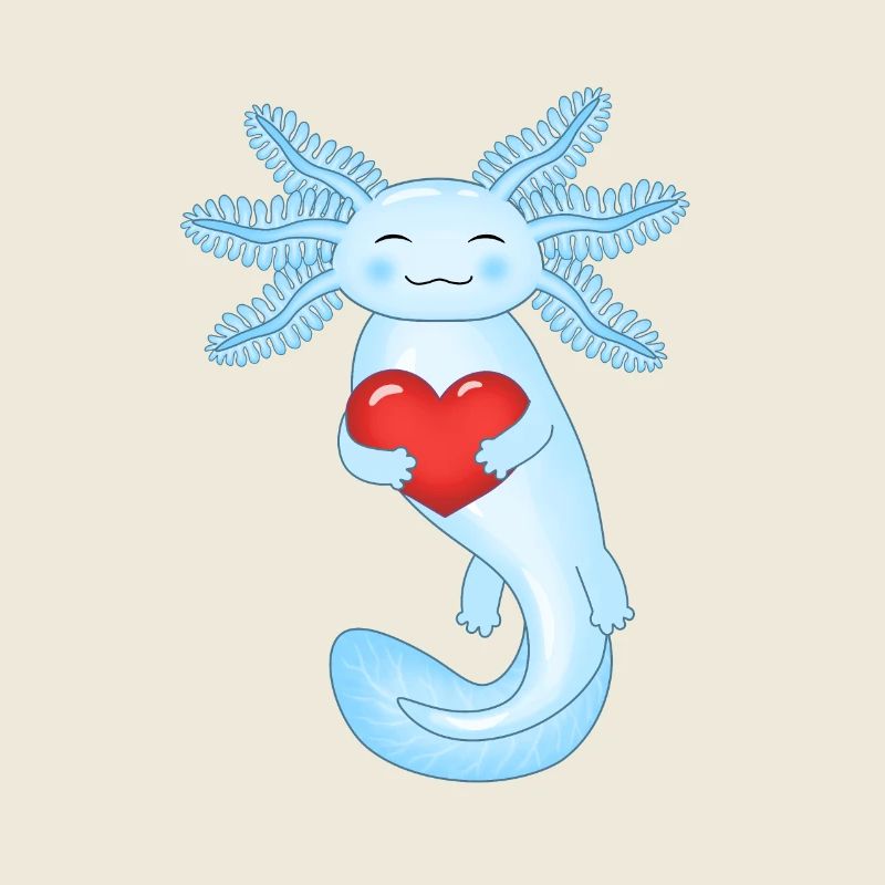 Axolotl de la Saint-Valentin