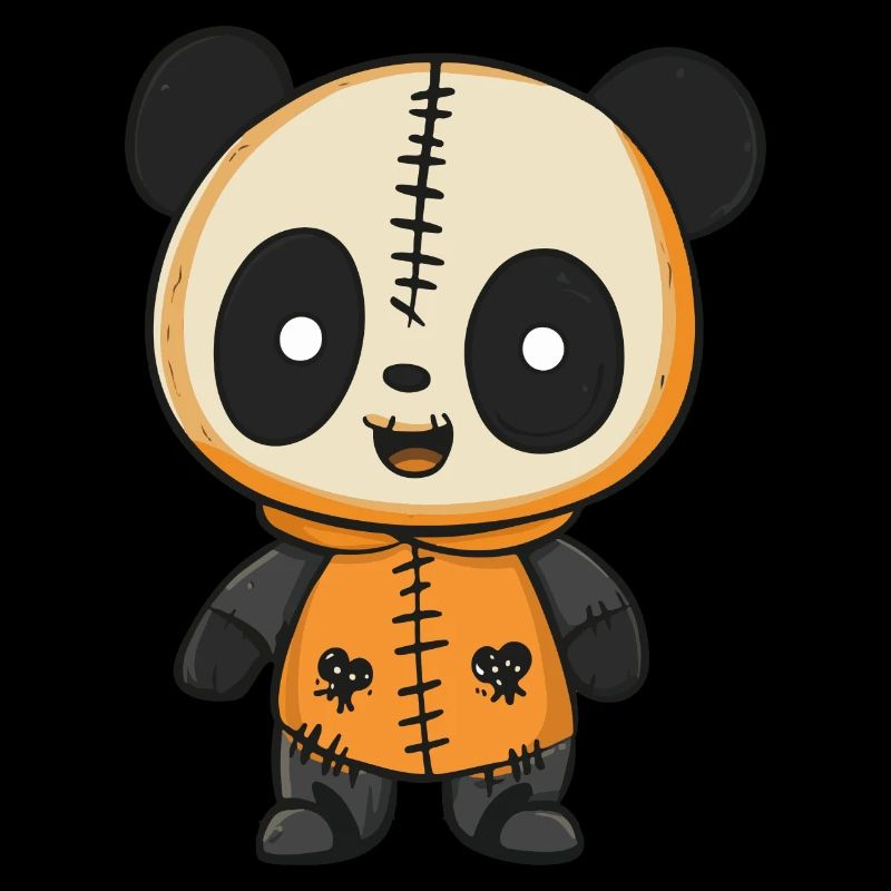 Panda Halloween Zombie