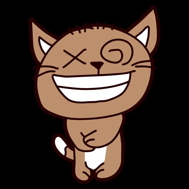Insane Cat Squints Funny Crazy Grimace