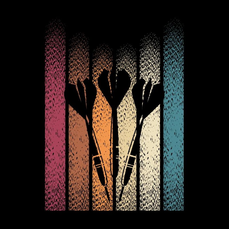 Retro Dartturnier Darter Dartpfeile Dartscheibe