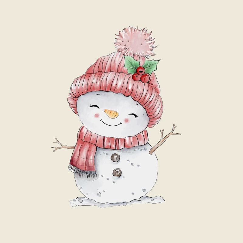 Cheerful snowman