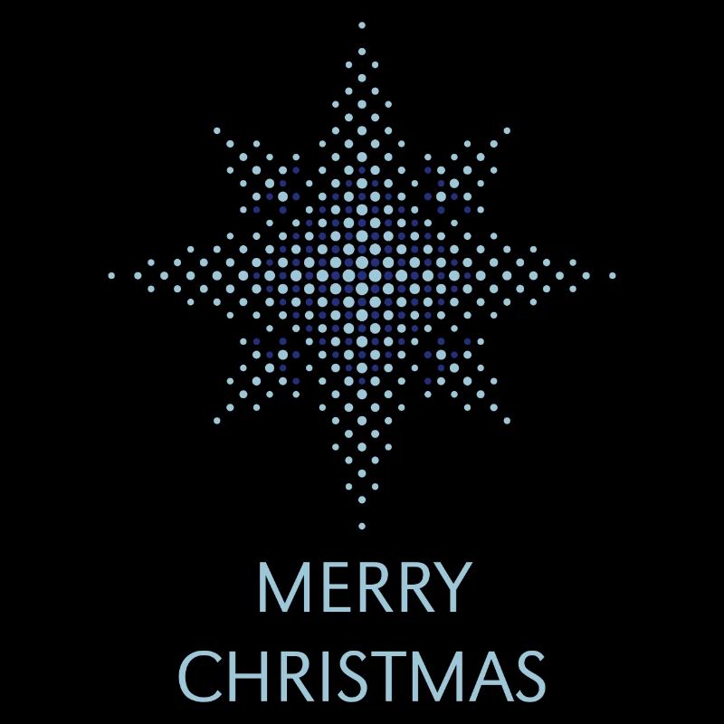 Joyeux Noël (Points de Noël étoiles / Bleu)