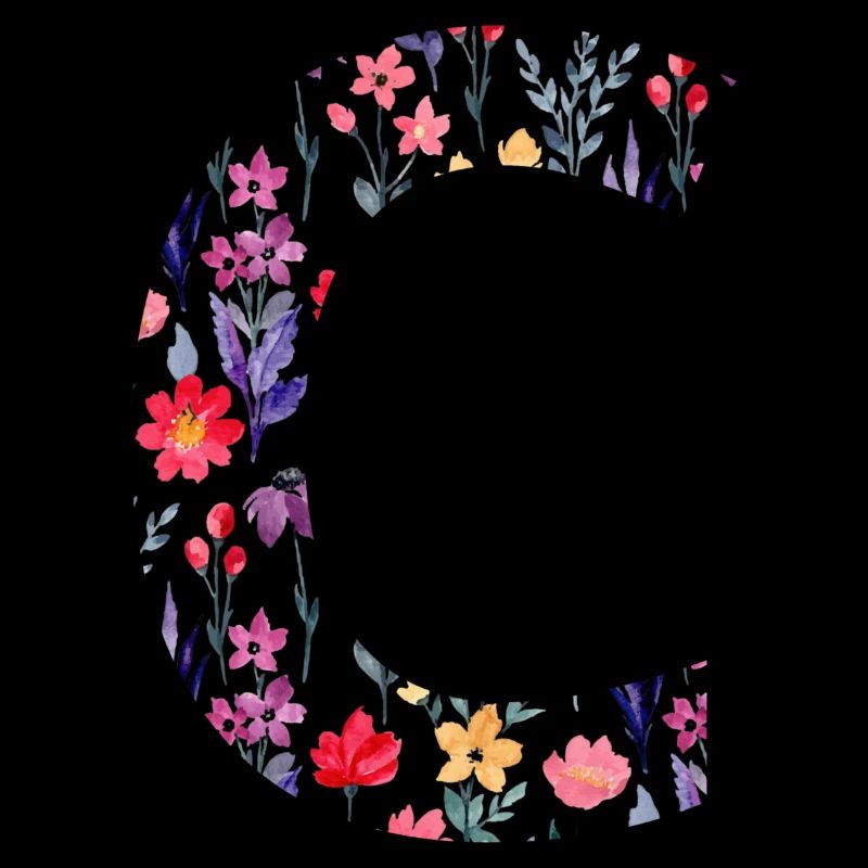 Personalisierter Blumenbuchstabe c - Geschenkidee