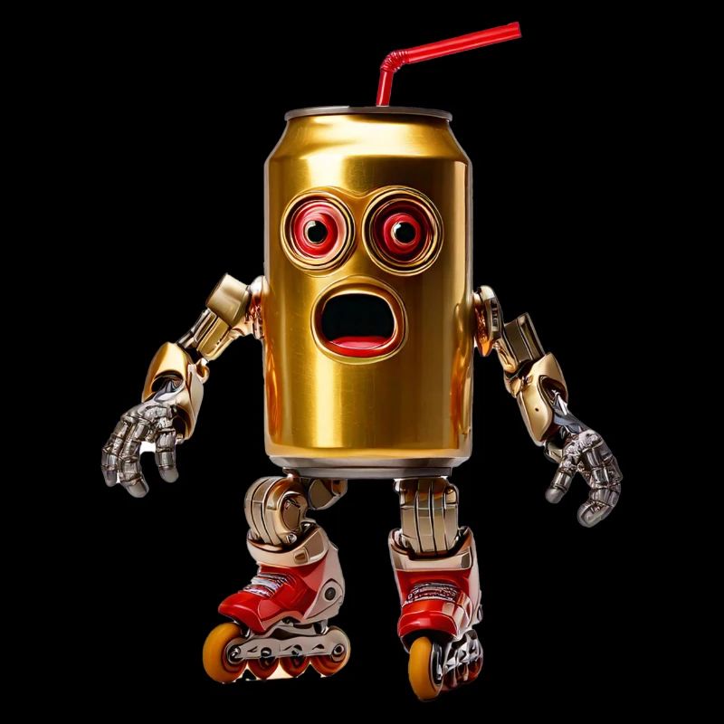 Canette de bière avec paille