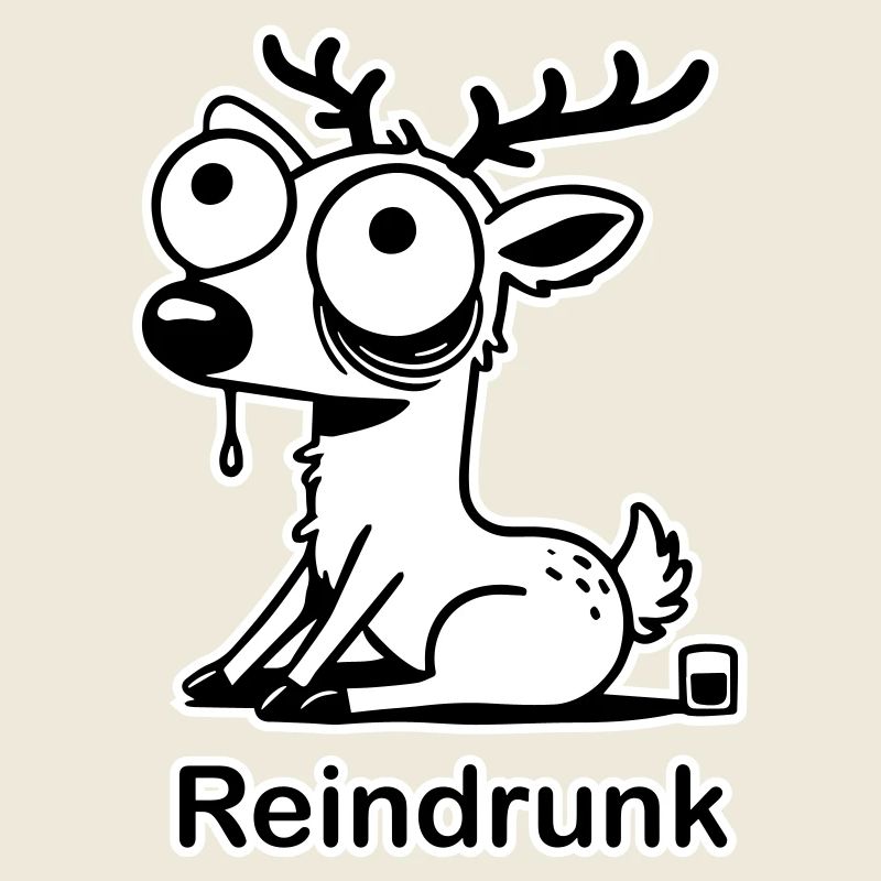Drôle de cerf ivre - Design « Reindrunk »
