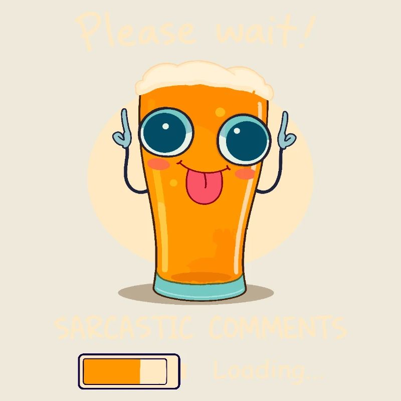 Sarkastisches Bierglas