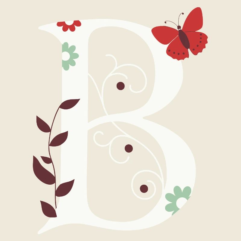 Lettre B Monogramme Rétro