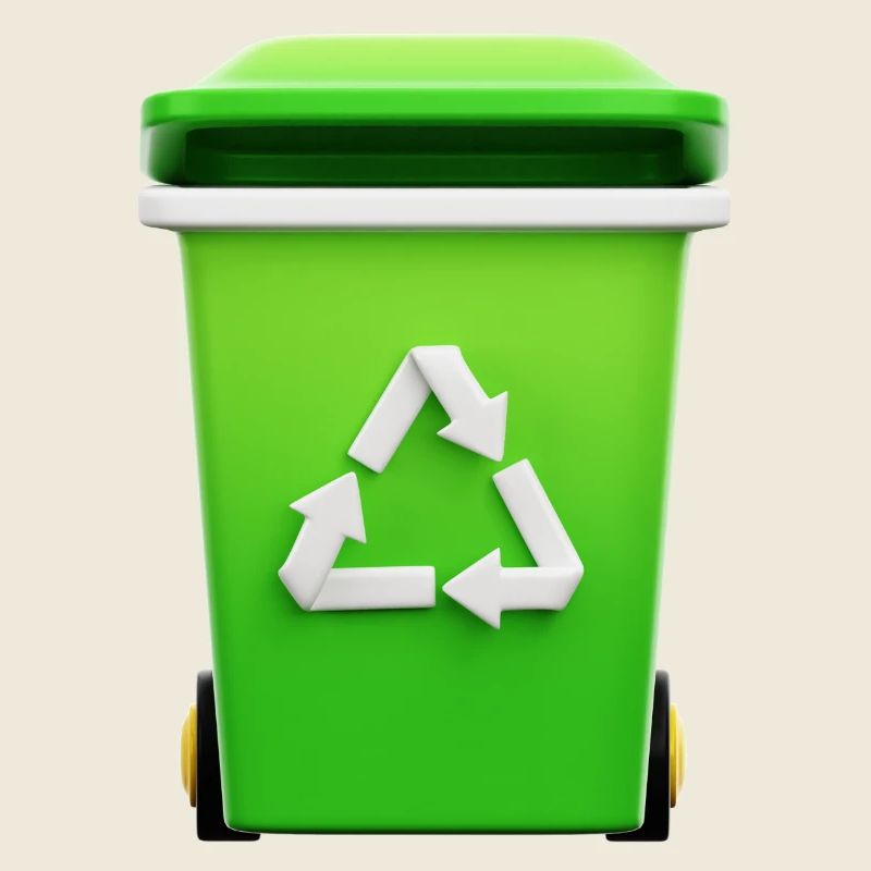 Recycling, bin, selective sorting