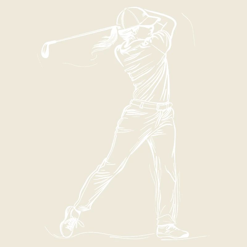 Dessin au trait de golfeuse
