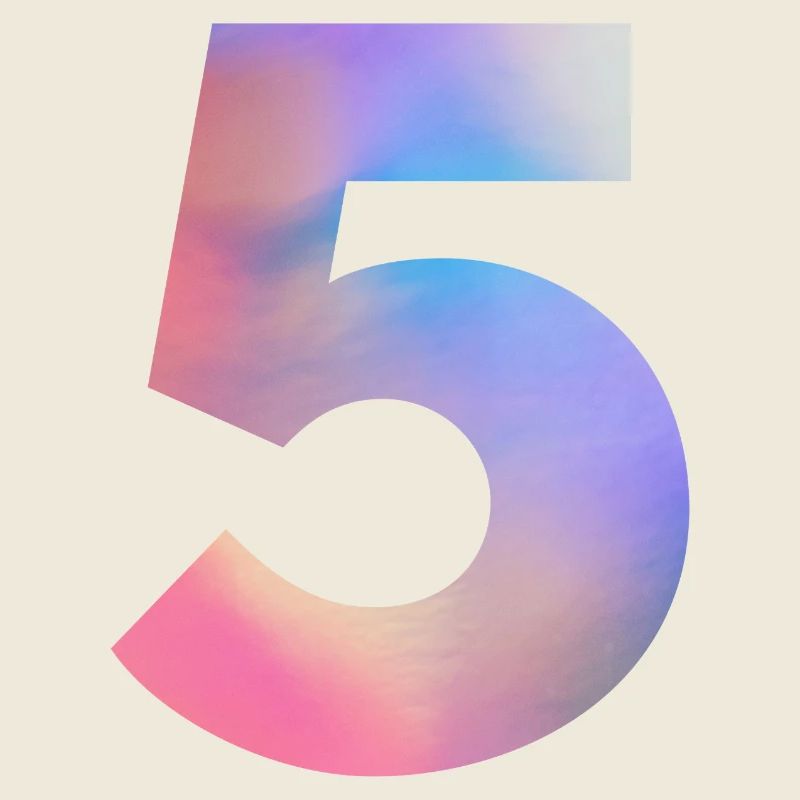 Numéro 5 coloré