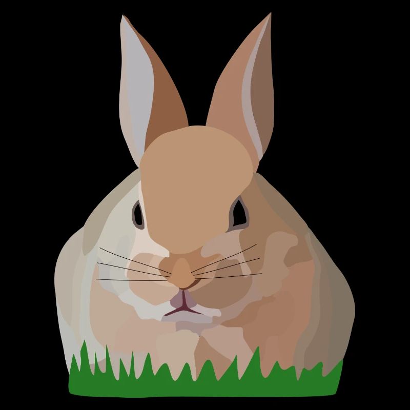 Houx Lapin dans l’herbe