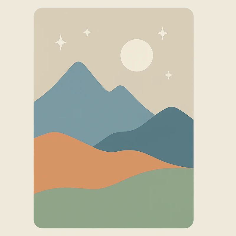 Minimalist mountain landscape – Serenity