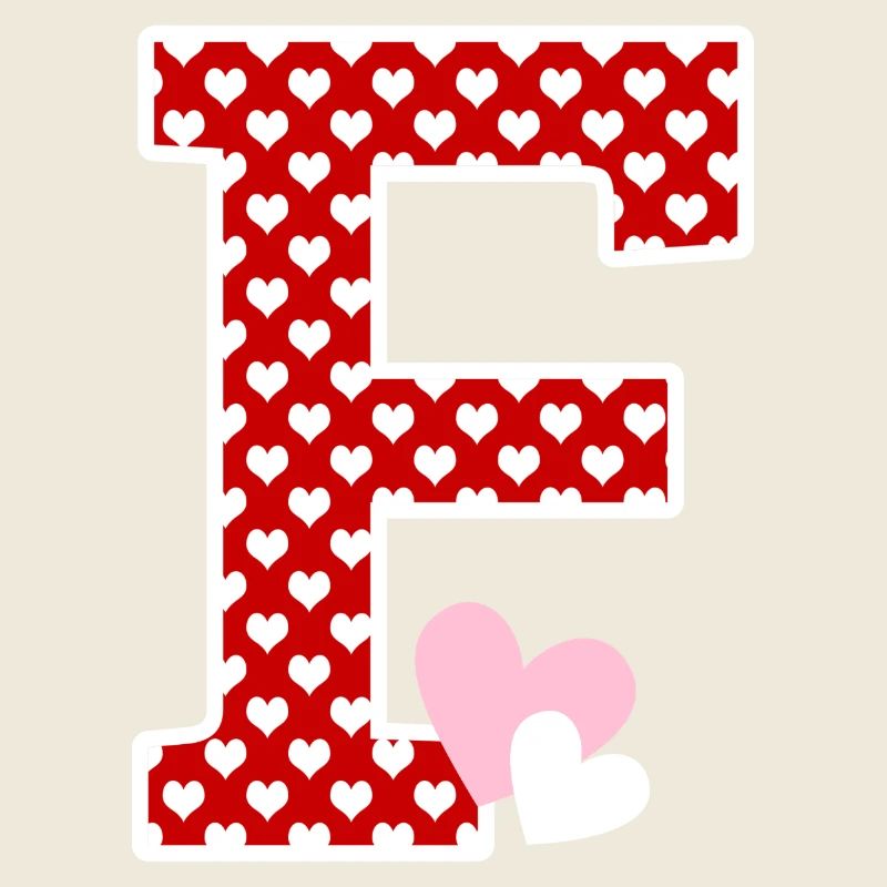 Buchstabe F Herz