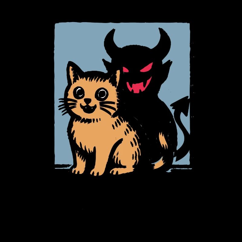 Cute Outside Chaos Inside Devilish Cat Funny Shirt