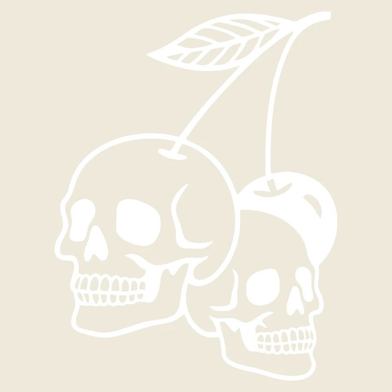 Dunkle Kirsche Schädel Illustration