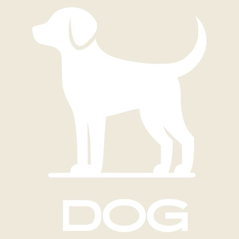 Silhouette de chien minimaliste Conception d’amoureux des animaux de compagnie