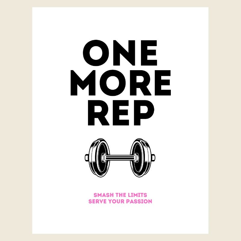 Gym Motivation One More Rep Design