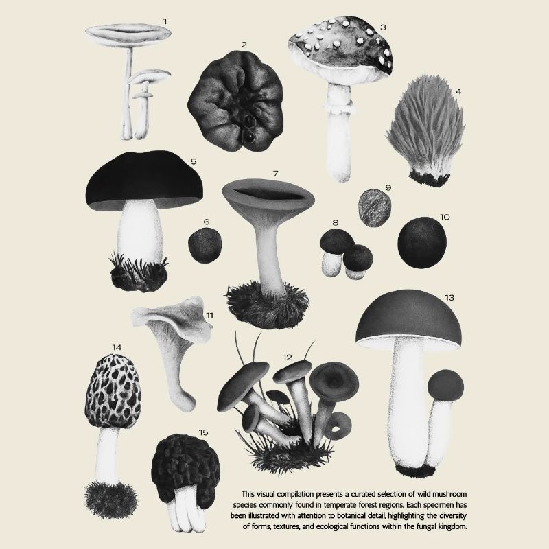 Forest Gems – Botanical Wild Mushroom Composition