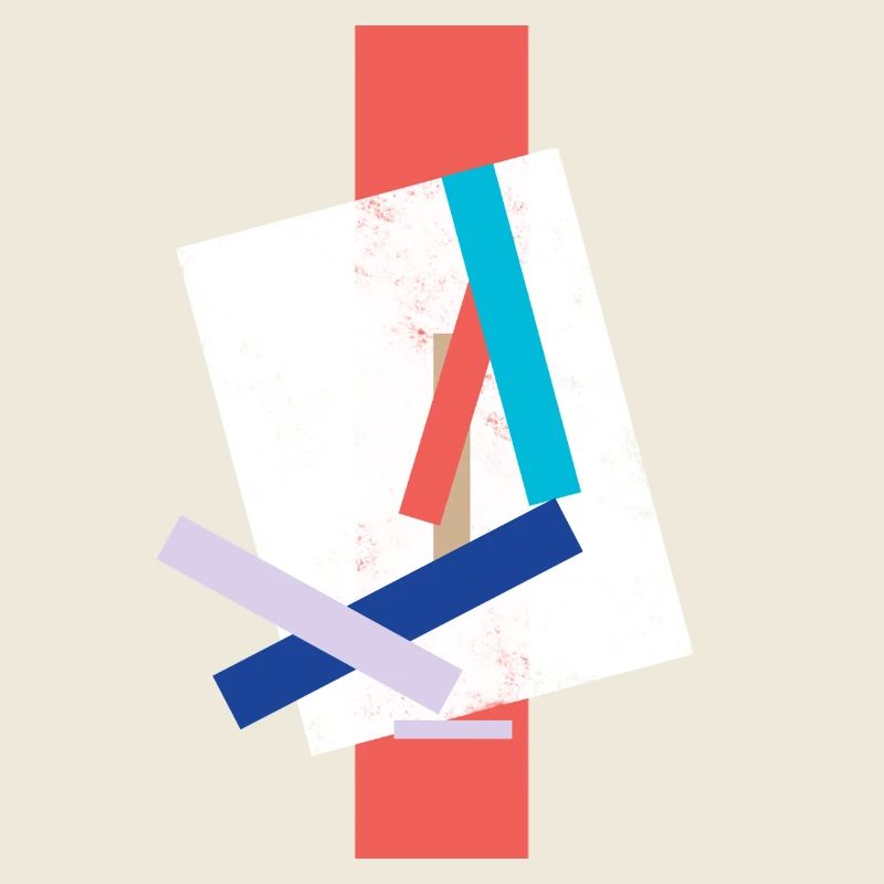 Abstract geometry accent for art student
