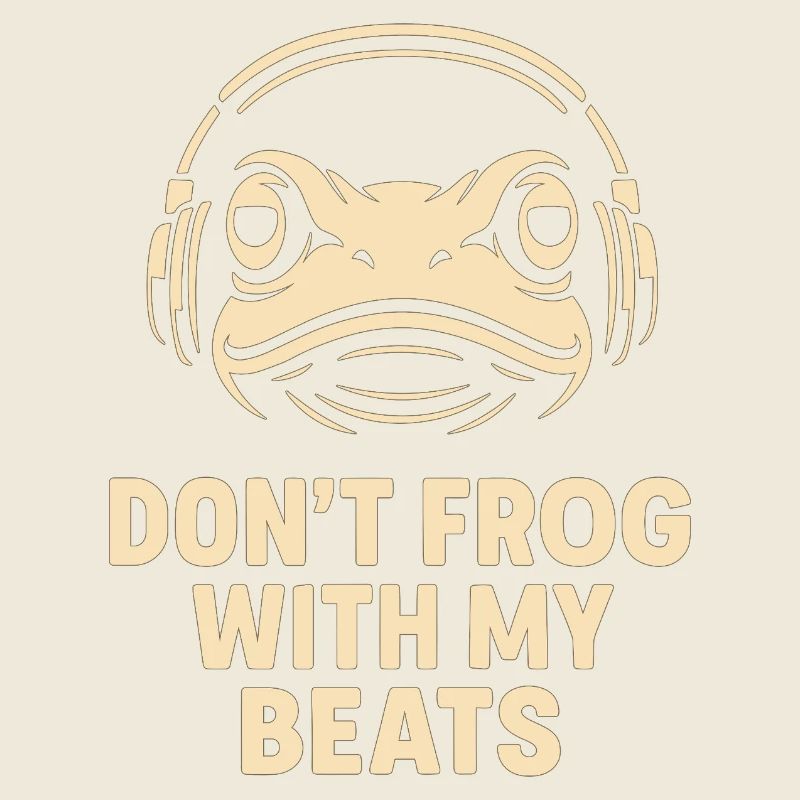 Grenouille avec un casque