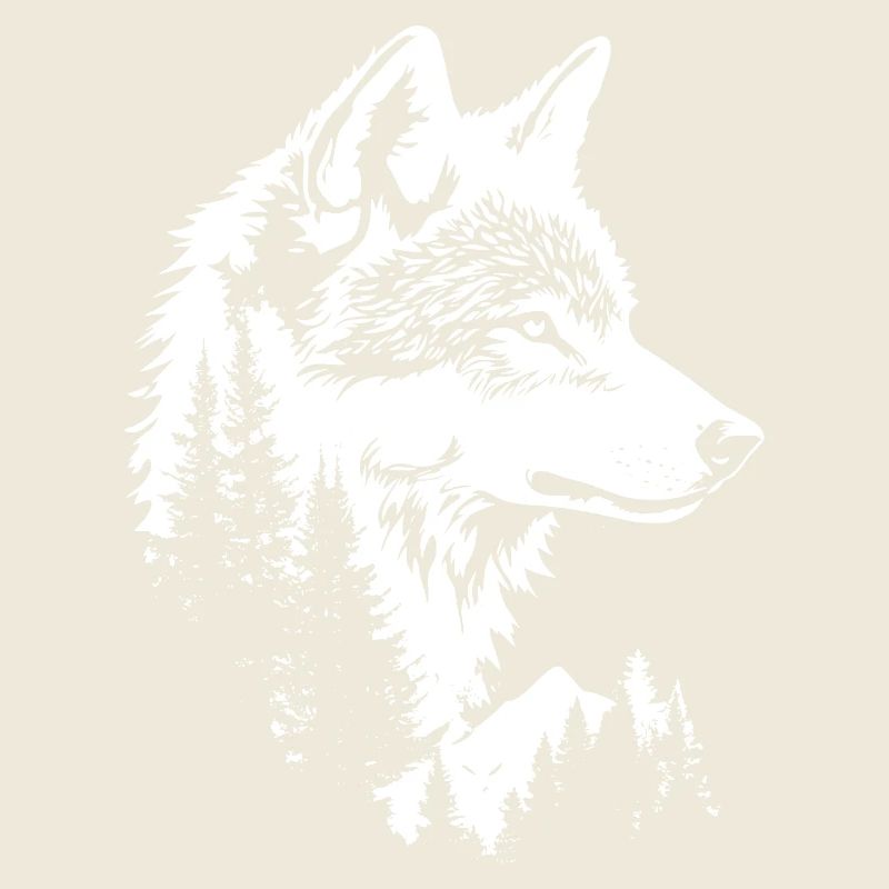 Wolf Gesicht Natur Silhouette