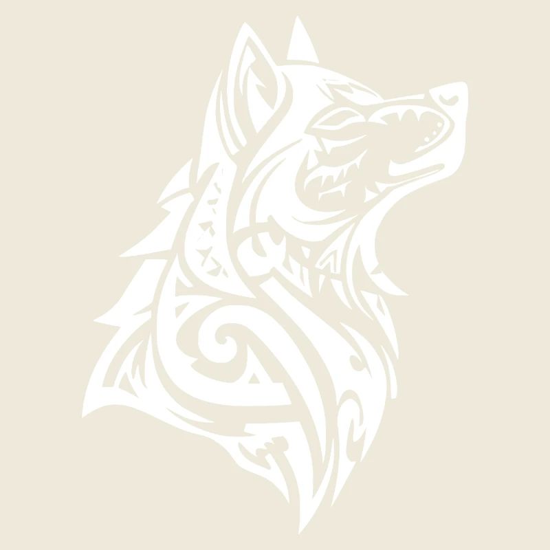 Tribal Wolf Nordic Tattoo