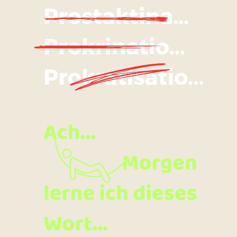 Prokrastination Witz lustiger Spruch Hängematte
