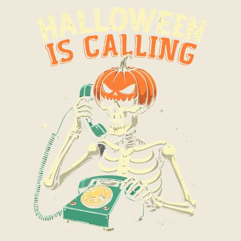 Halloween Skelett mit Kürbis