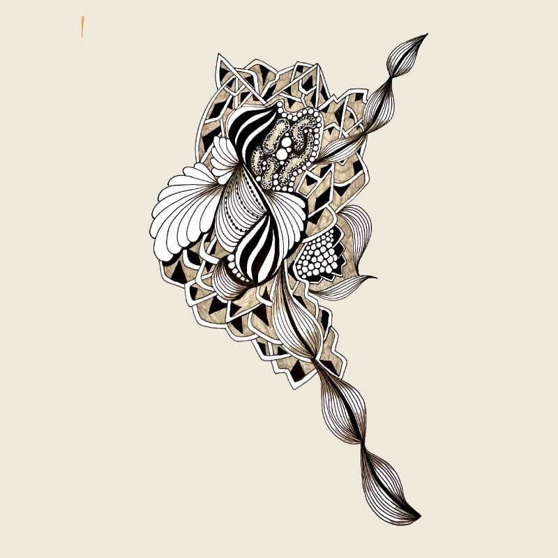 Flower Mandala Feather Art