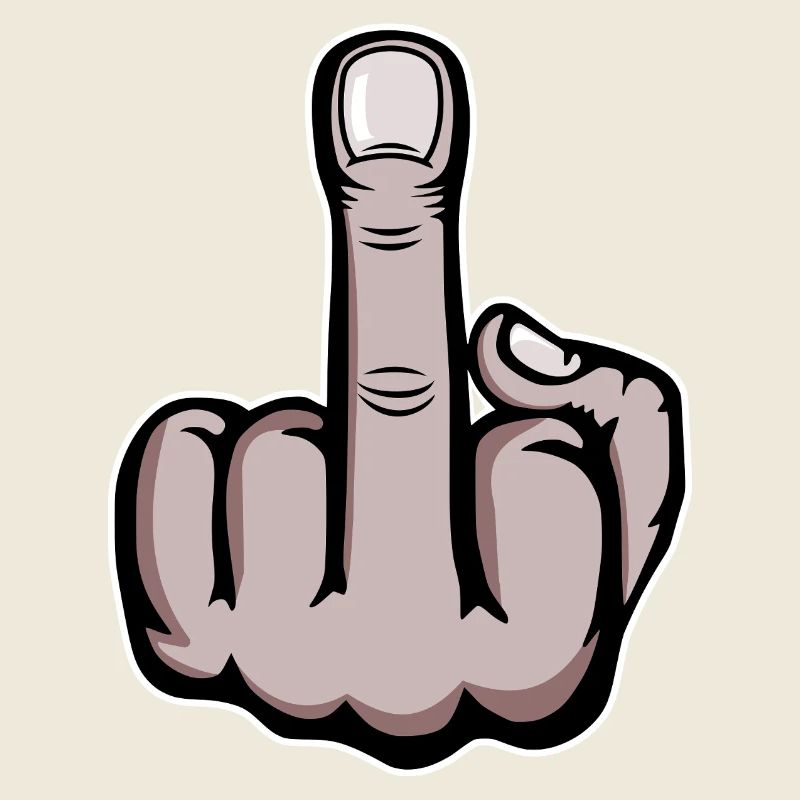 Doigt du milieu Conception de doigt puant