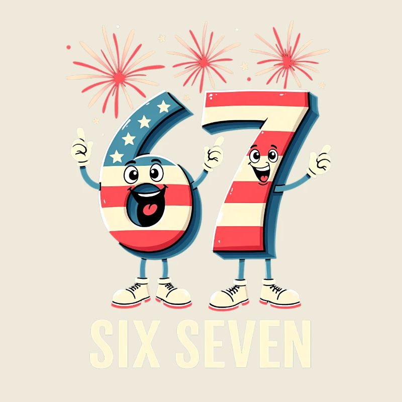 US Flag 67 Memes Six Seven
