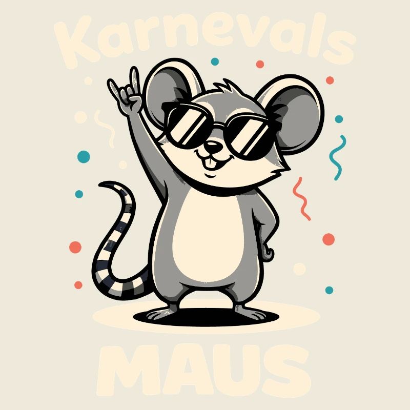 Karneval Rockmusik Karnevalsmaus Niedlich