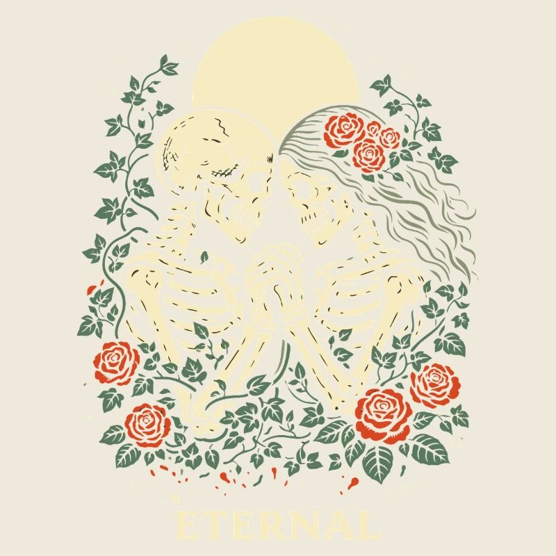 Eternal – Dark Love Skeleton Design dans le style gothique